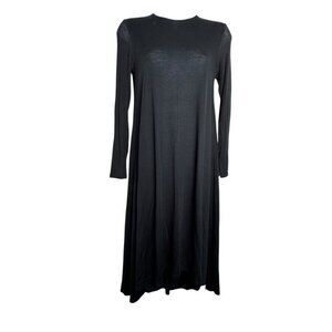 THE ROW black long sleeve midi dress womens size XS Cashmere sleeves